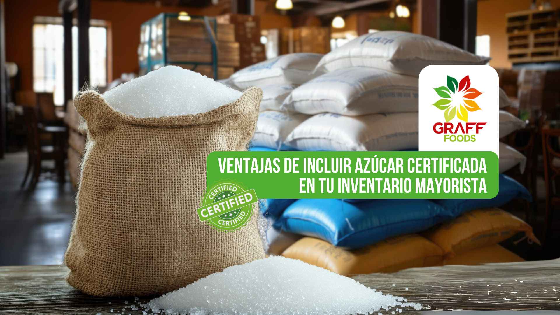 Azúcar certificada para mayoristas